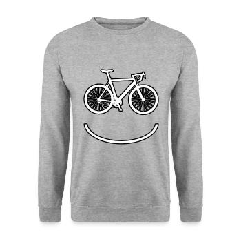 Vélo de course Smile - Sweat-shirt Unisexe - gris chiné - Devant - Alina (178cm) & Michal (187cm)