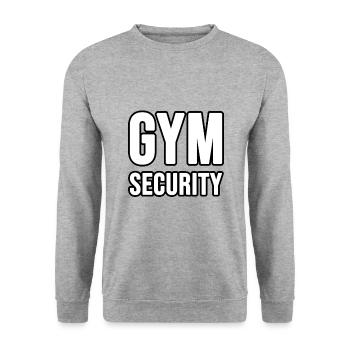 GYM Security - Unisex Pullover - Weißgrau meliert - Vorne - Alina (178cm) & Michal (187cm)
