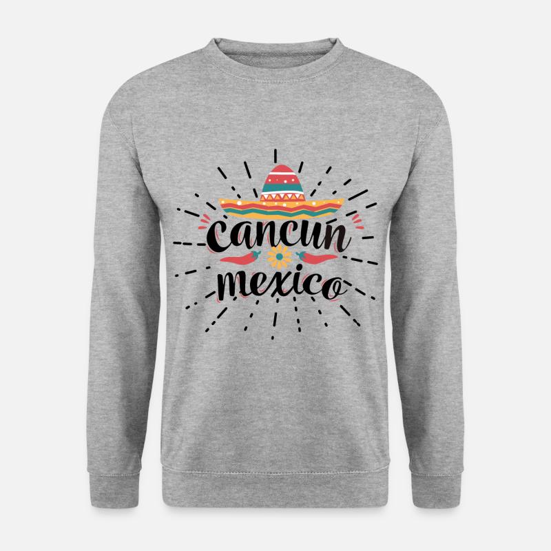 Cancun Party Spring Break fuck Strand Betrunken Se - Unisex Pullover - Weißgrau meliert