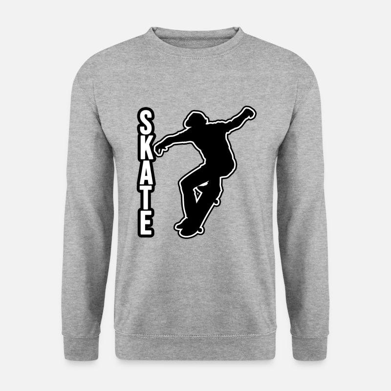 Skate - Skater - Unisex Pullover - Weißgrau meliert