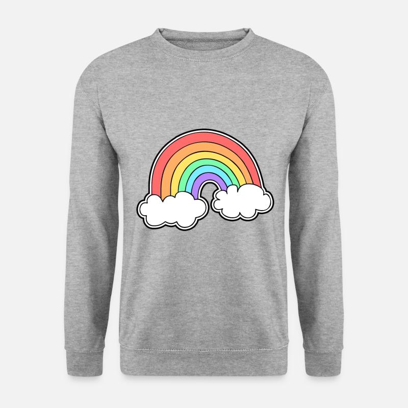 Rainbow with clouds - Unisex Sweatshirt - salt & pepper