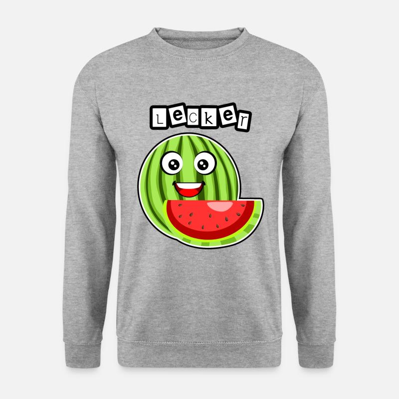 Lecker Melone - Unisex Pullover - Weißgrau meliert