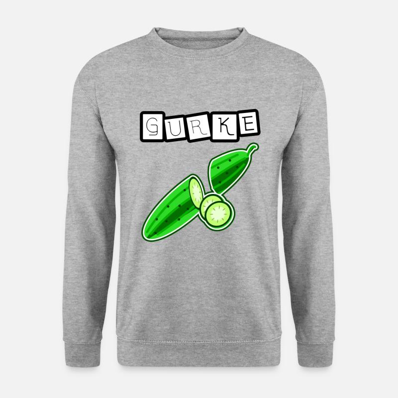 Gurke - Unisex Pullover - Weißgrau meliert