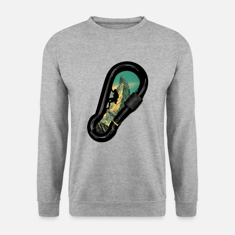 Klettern - Unisex Pullover - Weißgrau meliert