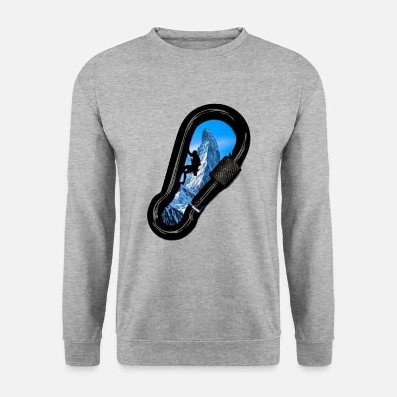 Klettern - Unisex Pullover - Weißgrau meliert