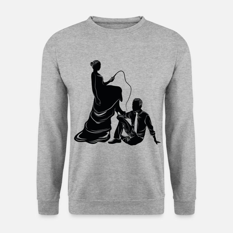 brautpaar ehepaar silhouette - Unisex Pullover - Weißgrau meliert