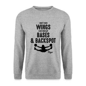 Cheerleader Cheerleading Girl Cheering Funny - Unisex Sweatshirt - salt & pepper - Front - Alina (178cm) & Michal (187cm)