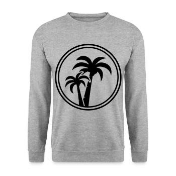 symbole de la paume - Sweat-shirt Unisexe - gris chiné - Devant - Alina (178cm) & Michal (187cm)