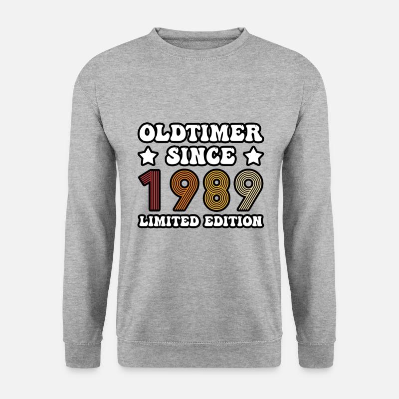 OLDTIMER SEIT 1989 - Unisex Pullover - Weißgrau meliert
