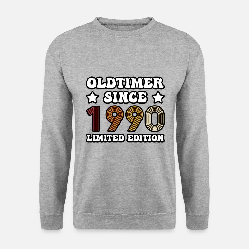 OLDTIMER SEIT 1990 - Unisex Pullover - Weißgrau meliert