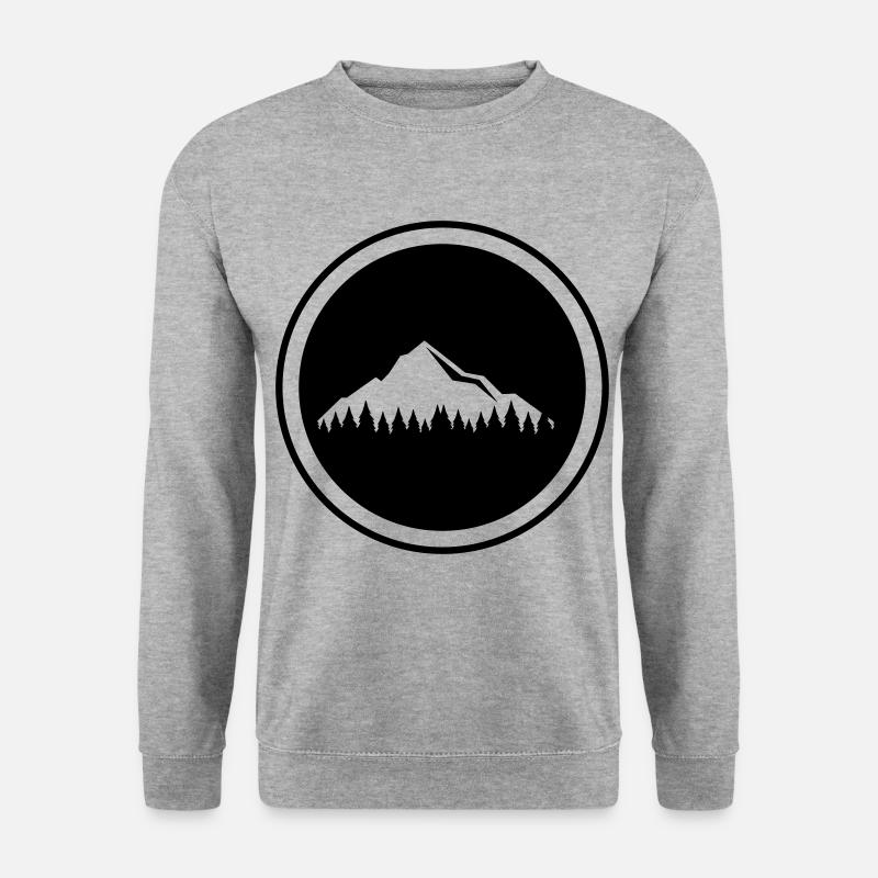 Berge Mountains icon - Unisex Pullover - Weißgrau meliert