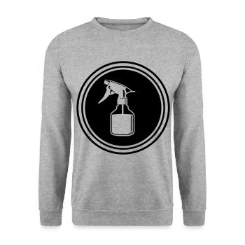 Icône Coiffeur - Sweat-shirt Unisexe - gris chiné - Devant - Alina (178cm) & Michal (187cm)