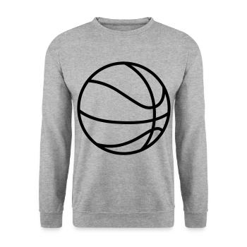Basketball - Unisex Sweatshirt - salt & pepper - Front - Alina (178cm) & Michal (187cm)