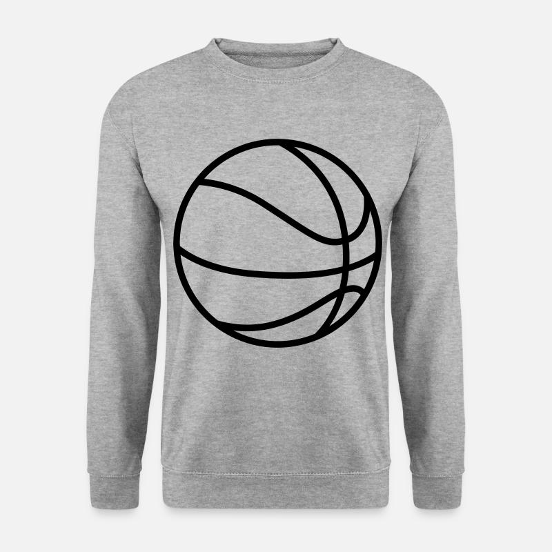 Basketball - Unisex Pullover - Weißgrau meliert