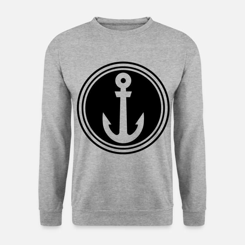 Anker - Unisex Pullover - Weißgrau meliert