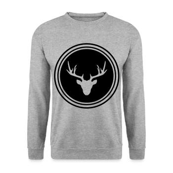 Deer Deer icon - Unisex Sweatshirt - salt & pepper - Front - Alina (178cm) & Michal (187cm)