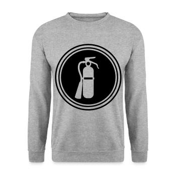 Fire extinguisher symbol - Unisex Sweatshirt - salt & pepper - Front - Alina (178cm) & Michal (187cm)