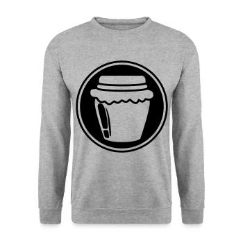 Honey jam symbol - Unisex Sweatshirt - salt & pepper - Front - Alina (178cm) & Michal (187cm)