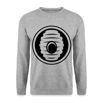 Beekeeper Icon honey - Unisex Sweatshirt - salt & pepper - Front - Alina (178cm) & Michal (187cm)