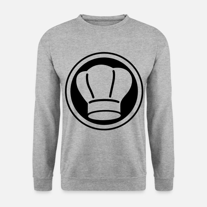 Chef's hat circle - Unisex Sweatshirt - salt & pepper