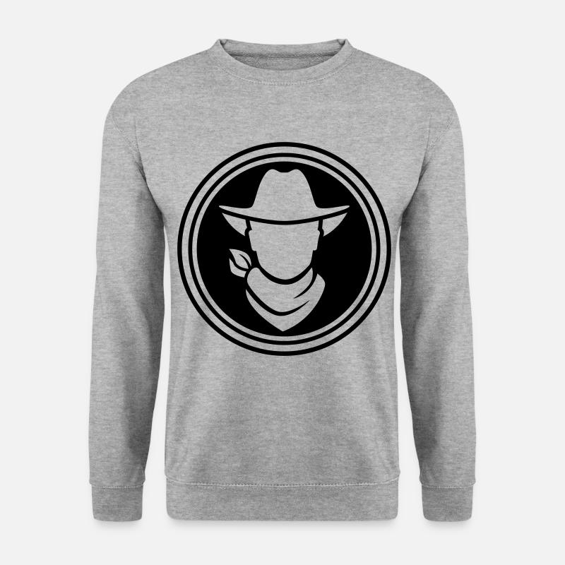 Cowboy western head - Unisex Sweatshirt - salt & pepper