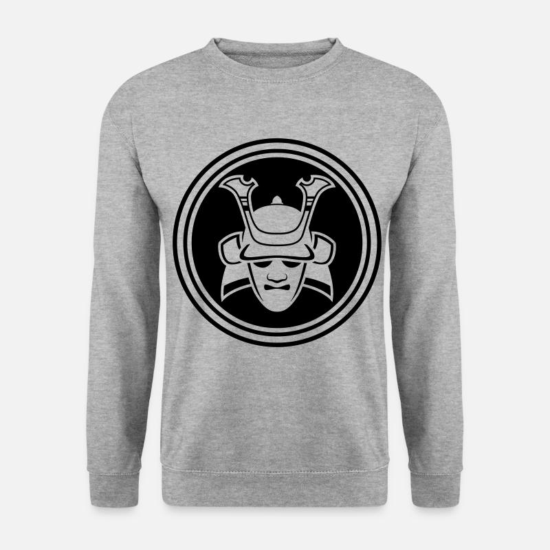 Samurai Helmet - Unisex Sweatshirt - salt & pepper