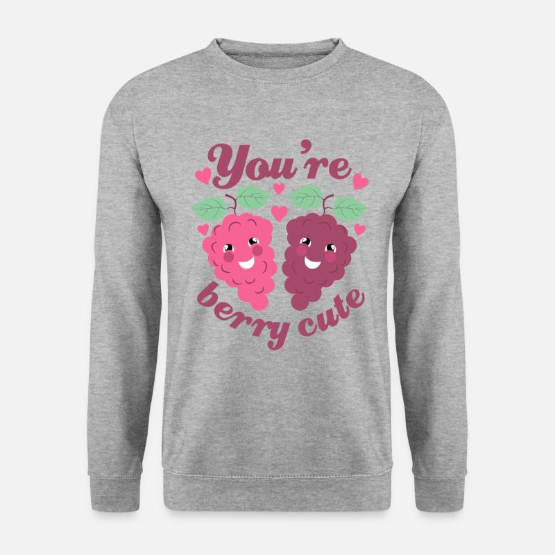 Beere Niedlich - Unisex Pullover - Weißgrau meliert