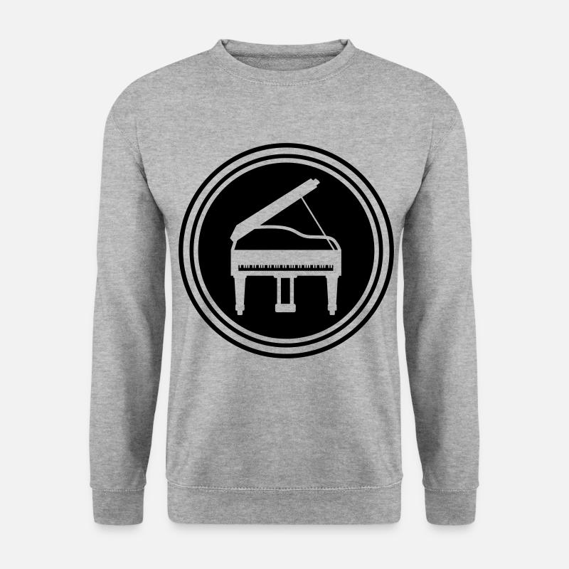 Klavier musik - Unisex Pullover - Weißgrau meliert