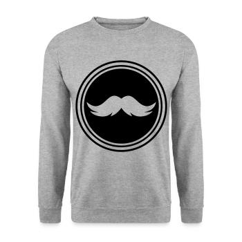 Symbole de moustache - Sweat-shirt Unisexe - gris chiné - Devant - Alina (178cm) & Michal (187cm)