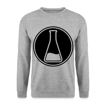 Test tube icon - Unisex Sweatshirt - salt & pepper - Front - Alina (178cm) & Michal (187cm)