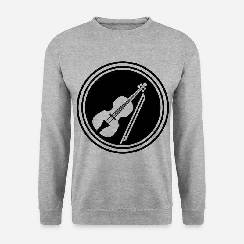 Violin Icon symbol - Unisex Sweatshirt - salt & pepper