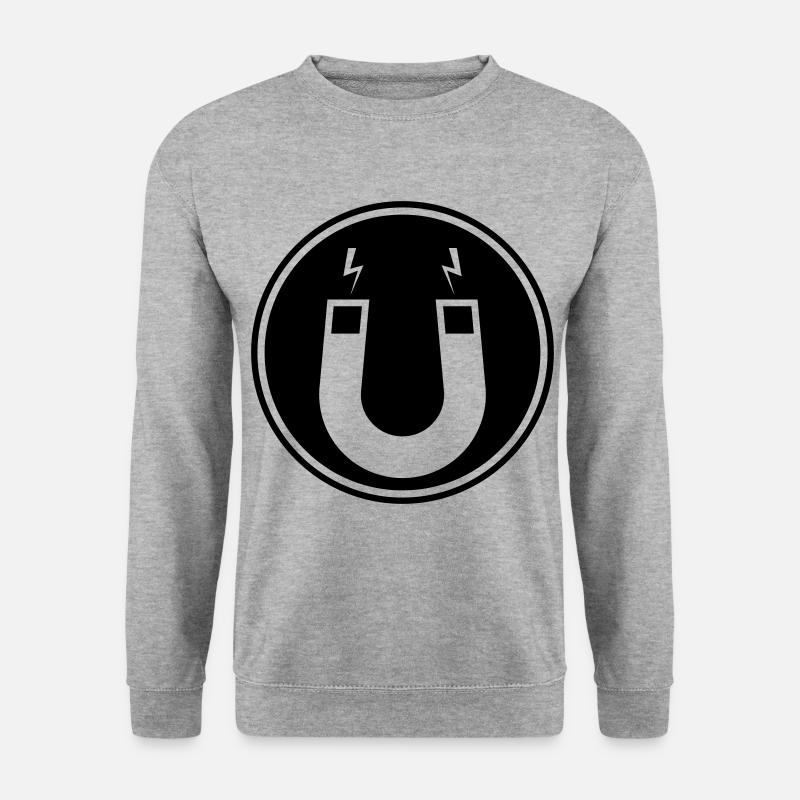 Horseshoe magnet - Unisex Sweatshirt - salt & pepper
