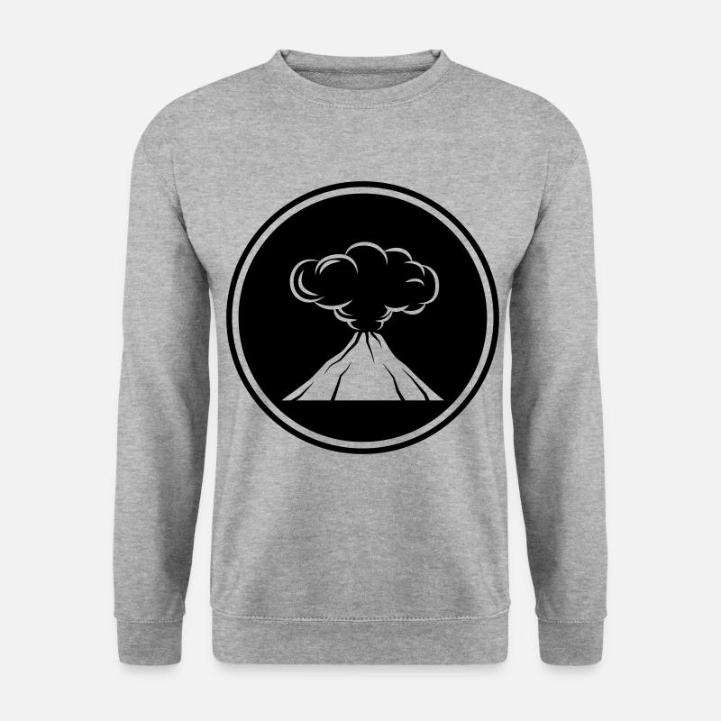 Vulkan icon symbol - Unisex Pullover - Weißgrau meliert