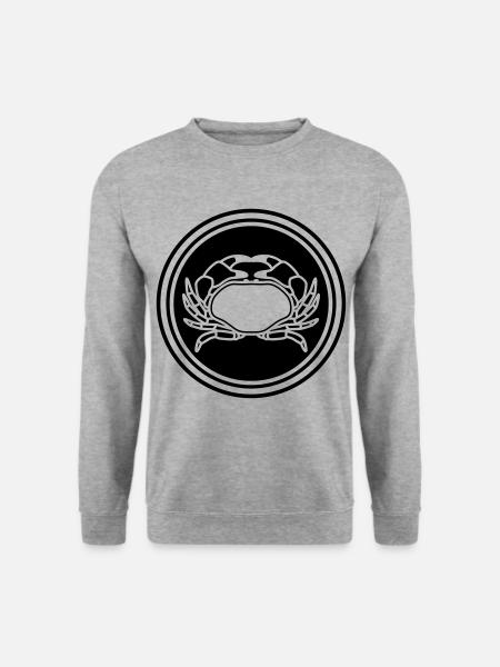 Krebs tier - Unisex Pullover - Weißgrau meliert