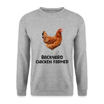Backyard Chicken Farmer Animal Farming Farm Funny - Unisex Sweatshirt - salt & pepper - Front - Alina (178cm) & Michal (187cm)