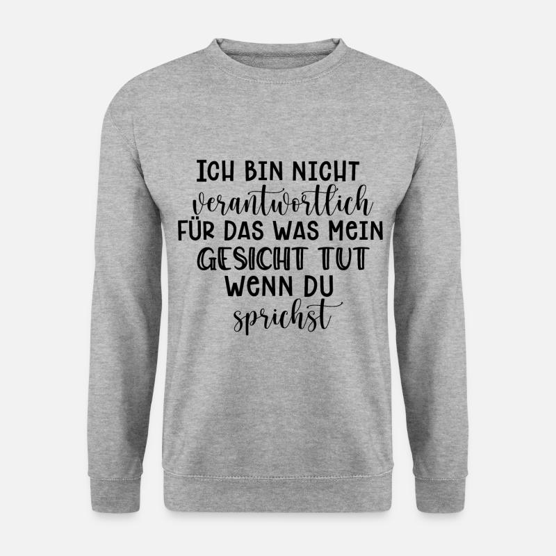 Ich bin nicht verantwortlich - Unisex Pullover - Weißgrau meliert