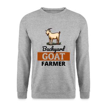 Backyard Goat Farmer Animal Farming Farm Funny - Unisex Sweatshirt - salt & pepper - Front - Alina (178cm) & Michal (187cm)