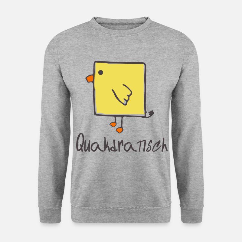 Quakdratisch - Unisex Pullover - Weißgrau meliert
