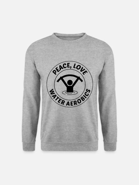 Wassergymnastik Aquatische Fitness Aqua Exercise - Unisex Pullover - Weißgrau meliert