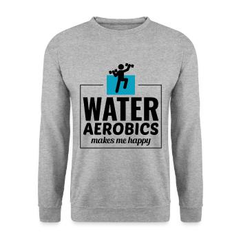 Water aerobics Aquatic fitness Aqua Exercise - Unisex Sweatshirt - salt & pepper - Front - Alina (178cm) & Michal (187cm)