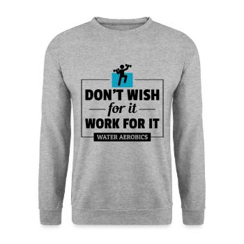 Water aerobics Aquatic fitness Aqua Exercise - Unisex Sweatshirt - salt & pepper - Front - Alina (178cm) & Michal (187cm)