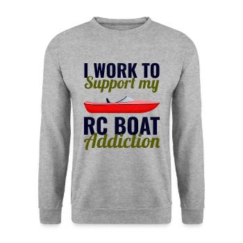 Rc Boat Racing Course de hors-bord électrique - Sweat-shirt Unisexe - gris chiné - Devant - Alina (178cm) & Michal (187cm)