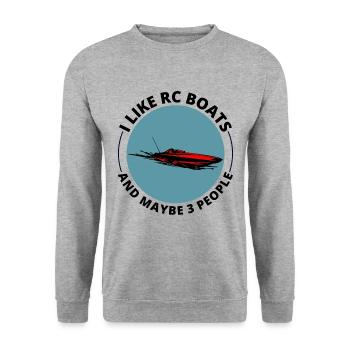 Rc Boat Racing Course de hors-bord électrique - Sweat-shirt Unisexe - gris chiné - Devant - Alina (178cm) & Michal (187cm)