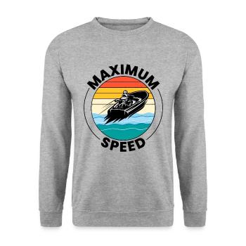 Hydroplane Boat Racing Course de hors-bord - Sweat-shirt Unisexe - gris chiné - Devant - Alina (178cm) & Michal (187cm)