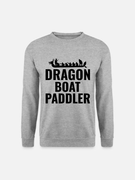 Drachenboot Racing Crew Paddlers Wassersport - Unisex Pullover - Weißgrau meliert