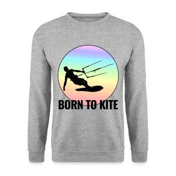 Kitesurfing Kitesurf Kiteboarding Kiteboarder - Unisex Sweatshirt - salt & pepper - Front - Alina (178cm) & Michal (187cm)