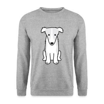 Borzoi Dog Cartoon Kawaii Illustration - Sweat-shirt Unisexe - gris chiné - Devant - Alina (178cm) & Michal (187cm)