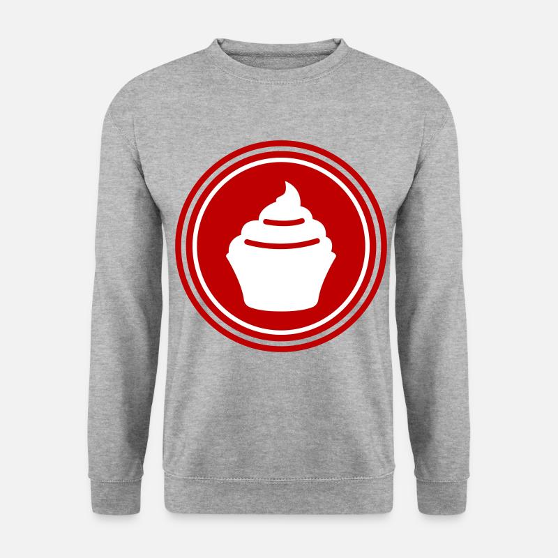 Muffin Silhouette icon - Unisex Pullover - Weißgrau meliert