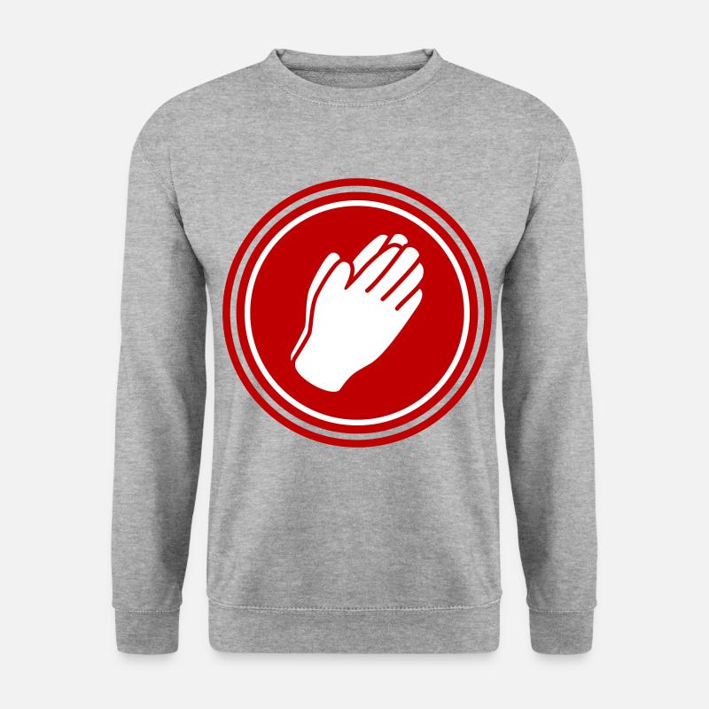 Beten Hände Icon - Unisex Pullover - Weißgrau meliert