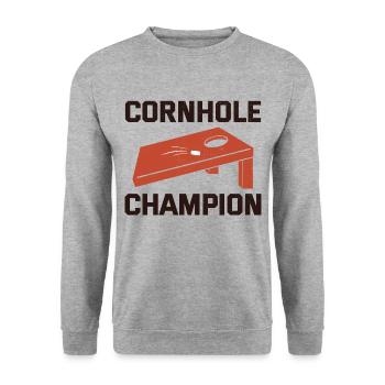 Cornhole Bean Bag Toss Outdoor Lawn Game funny - Unisex Sweatshirt - salt & pepper - Front - Alina (178cm) & Michal (187cm)